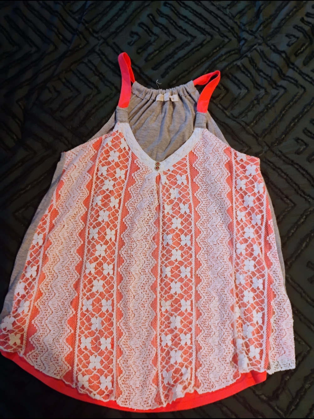 Rewind Coral Lace Halter Camisole